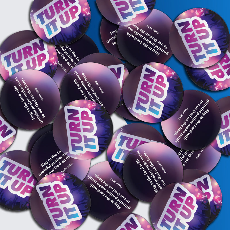 Turn It Up Stickers