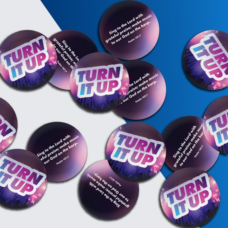 Turn It Up Stickers